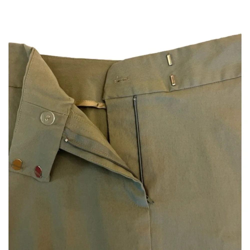 Vintage 90s Caché Olive Green Mini Skirt Size: 4 Chic, Preppy, Y2K, Classic NWOT